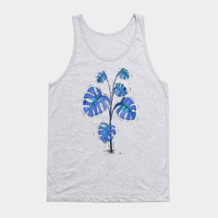 Monstera deliciosa blue version Tank Top